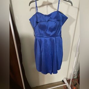 Blue off the shoulder dress